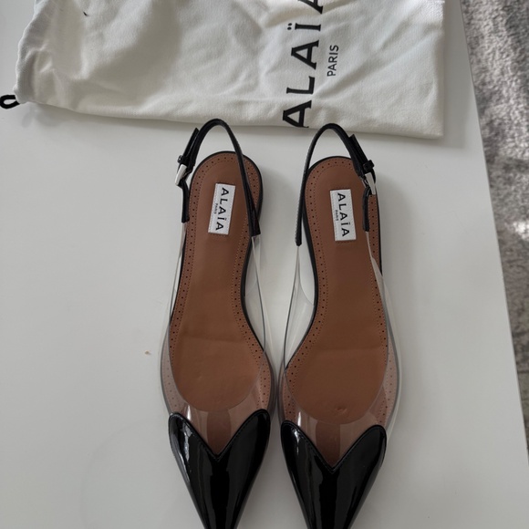 Alaia Women's Le Coeur Slingback Flats - Black - Picture 2 of 2